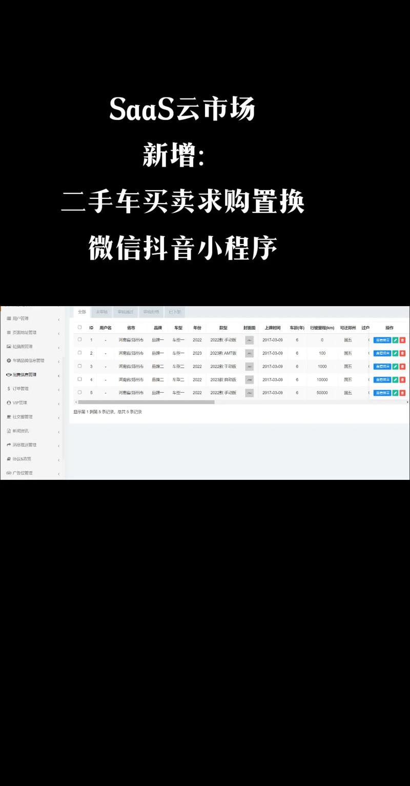 二手车小程序开发：让交易更便捷